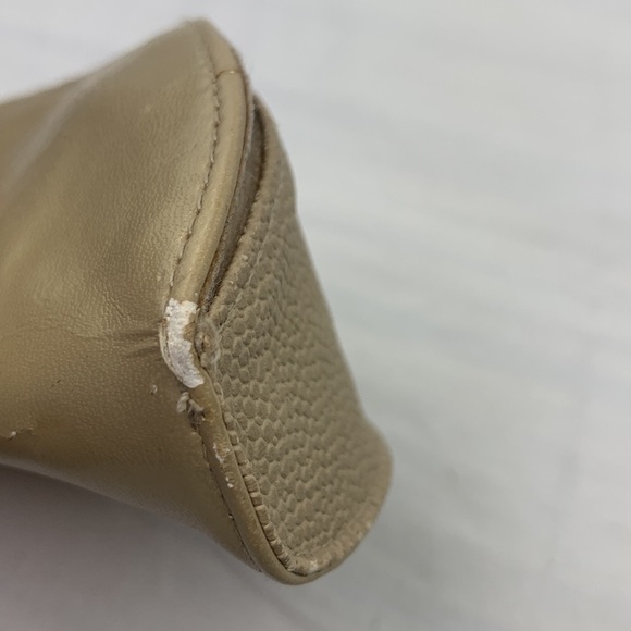 Via Spiga Gold Leather Glasses Case - Snakeskin Embossed Leather, 7”x3” - Picture 7 of 8